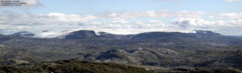 Hardangerjokulen seen from Vassfjora summit plateau (188KB)